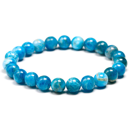 Bracelet "Clarté Intérieure" en Apatite - 6mm / 17cm - L'Arbre des Chakras