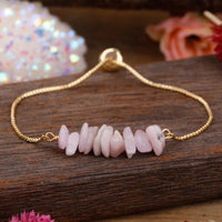 Bracelet Fin en Pierres Irrégulières Naturelles - Kunzite - L'Arbre des Chakras