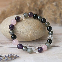 Bracelet "Haute Vibration" en Pierres Naturelles - 18 cm - L'Arbre des Chakras