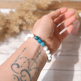 Bracelet "Amincissement" en Apatite & Howlite -  - L'Arbre des Chakras