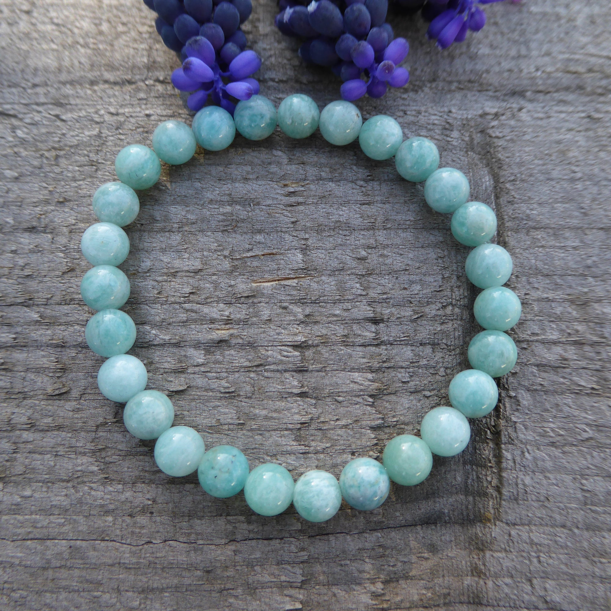 Bracelet "Océan" en Amazonite Haute Qualité - 10mm / 21cm - L'Arbre des Chakras