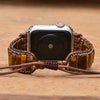 Bracelet Wrap Apple Watch en Oeil de Tigre -  - L&#39;Arbre des Chakras