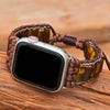 Bracelet Wrap Apple Watch en Oeil de Tigre - 38-41mm - L&#39;Arbre des Chakras