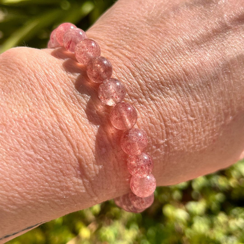 Bracelet "Amour Universel" en Quartz Fraise -  - L'Arbre des Chakras