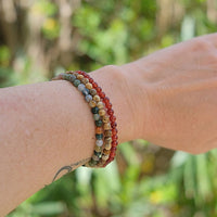 Bracelet Fin en Pierres Naturelles de 4mm -  - L'Arbre des Chakras