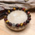 Bracelet "Protection Bouddhiste" en Oeil de Tigre & Oeil de Taureau - 20 cm - L'Arbre des Chakras