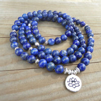 Bracelet Mala "Amitié" en Lapis Lazuli - Arbre de Vie - L'Arbre des Chakras