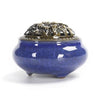 Brûleur d&#39;Encens en Céramique - Bleu Indigo - L&#39;Arbre des Chakras