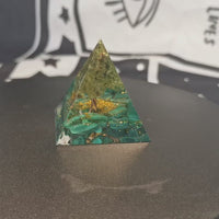 Orgonite "Arbre de Vie Renaissant" en Péridot & Malachite - - L'Arbre des Chakras