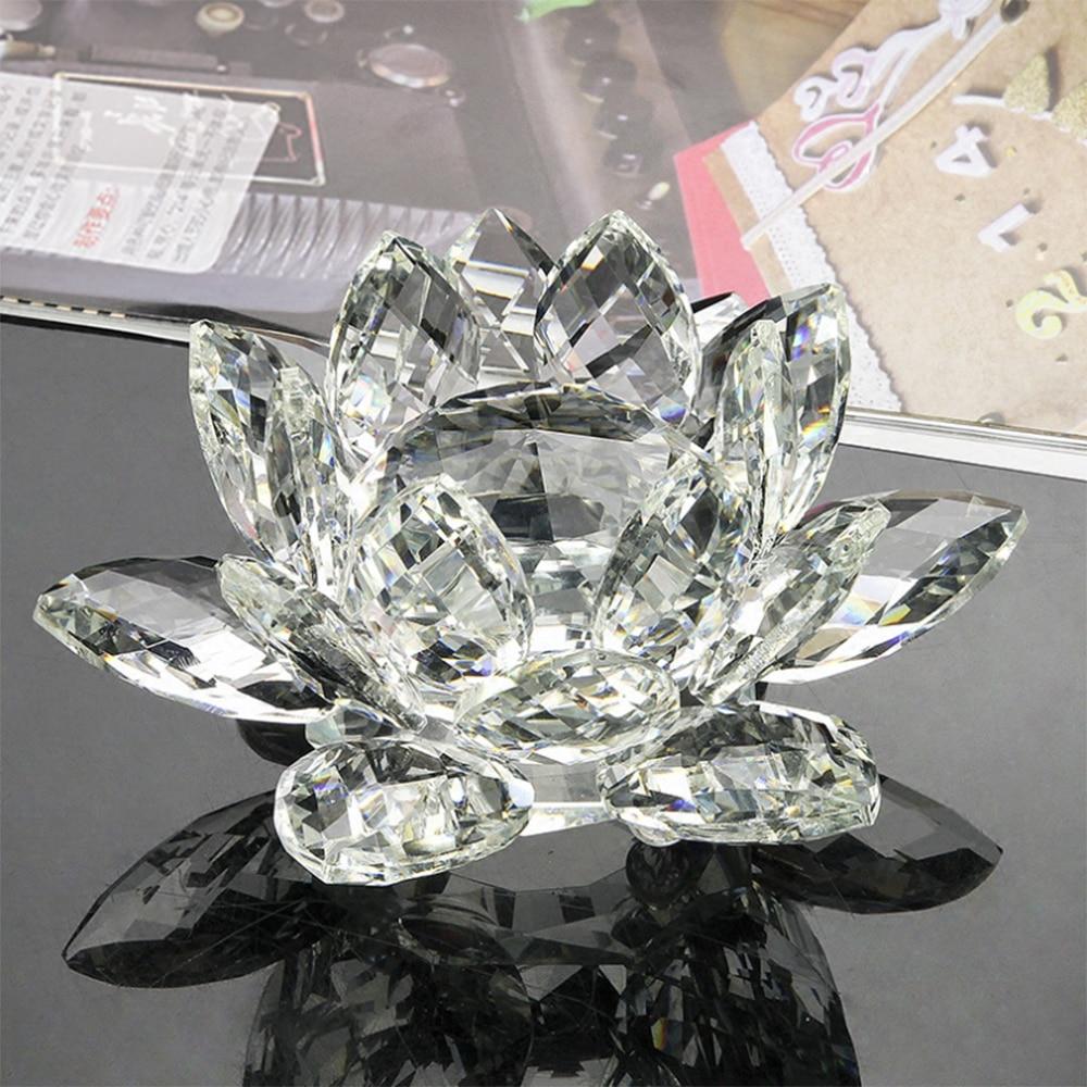 Fleur de Lotus en Cristal - Cristal transparent - L'Arbre des Chakras