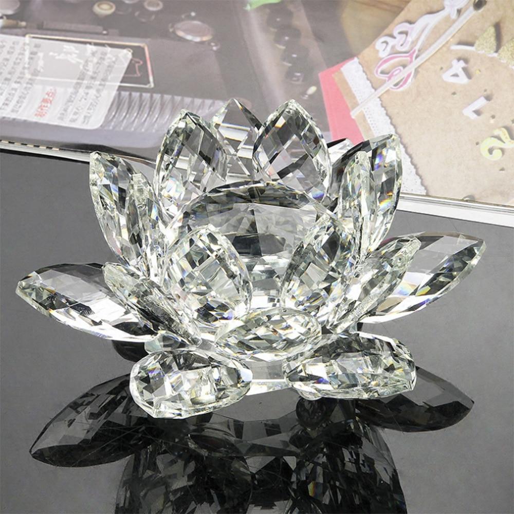 Fleur de Lotus en Cristal - 80mm / Cristal transparent - L'Arbre des Chakras