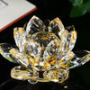 Fleur de Lotus en Cristal - 80mm / Jaune - L&#39;Arbre des Chakras