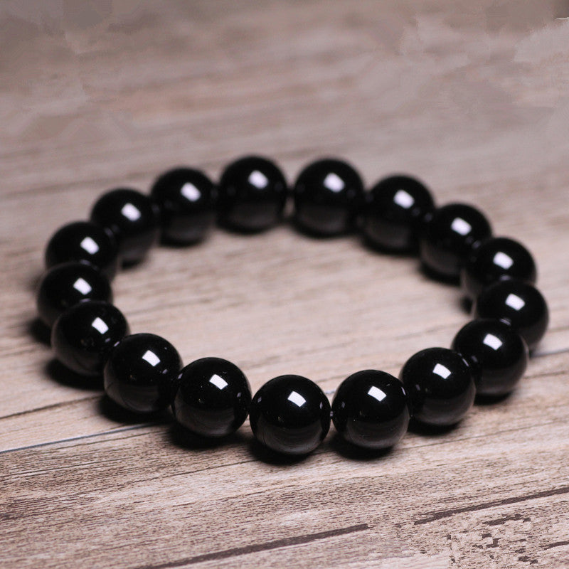 Bracelet "Ancrage" en Tourmaline Noire - 8mm / 17cm - L'Arbre des Chakras